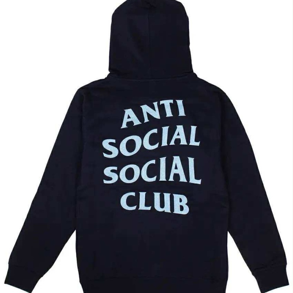 Anti Social Social Club Blue Glitter Hoodie